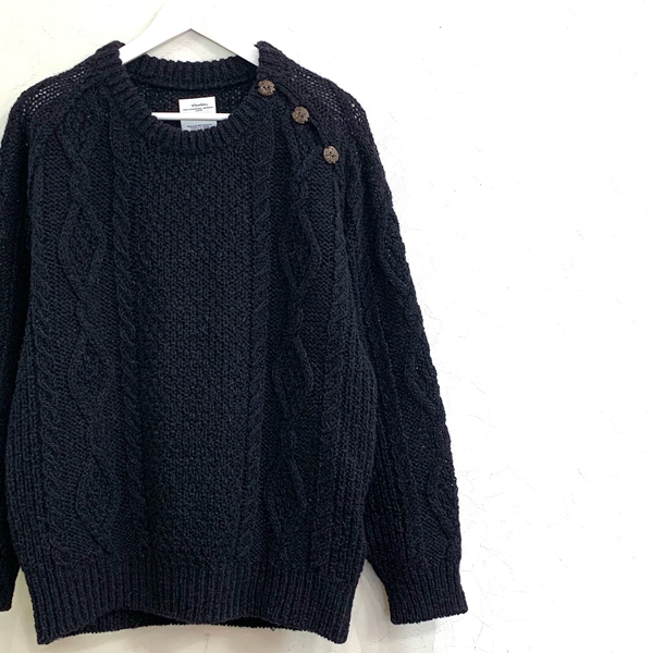 20aw visvim BOLLARD CREW KNIT NAVY　買取り